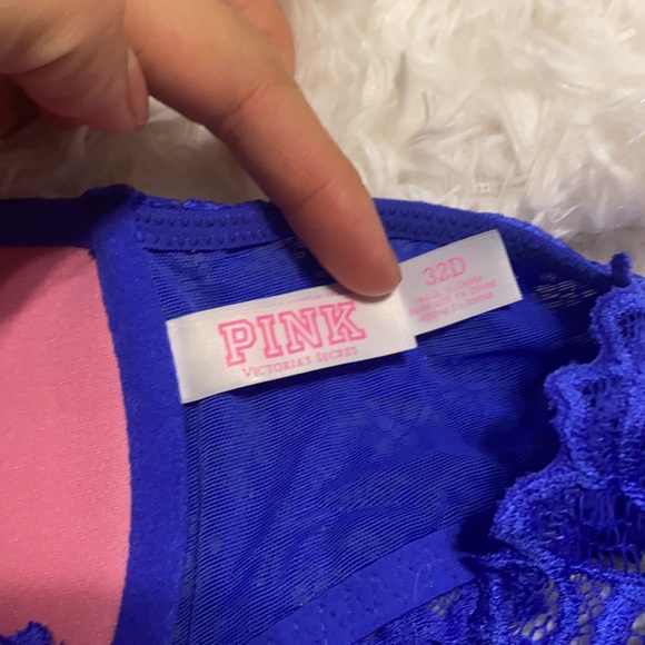 NWOT pink by Victoria secret bra. Cute and flirty push up size 32 D. - Picture 4 of 6